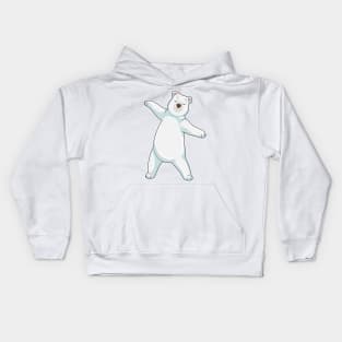 Polar bear at Yoga Fitness in Standing Kids Hoodie